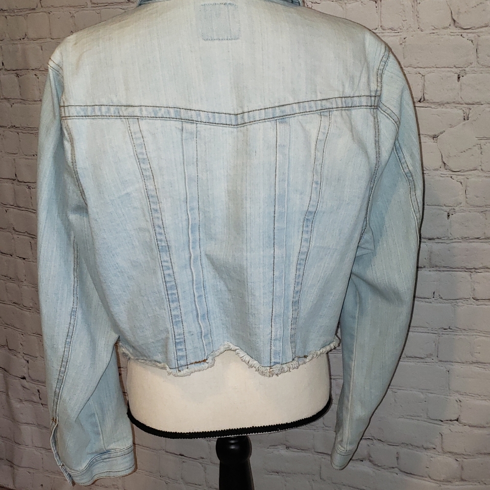 Premium Highway Jeans Cropped Denim Jacket - Picture 3 of 7